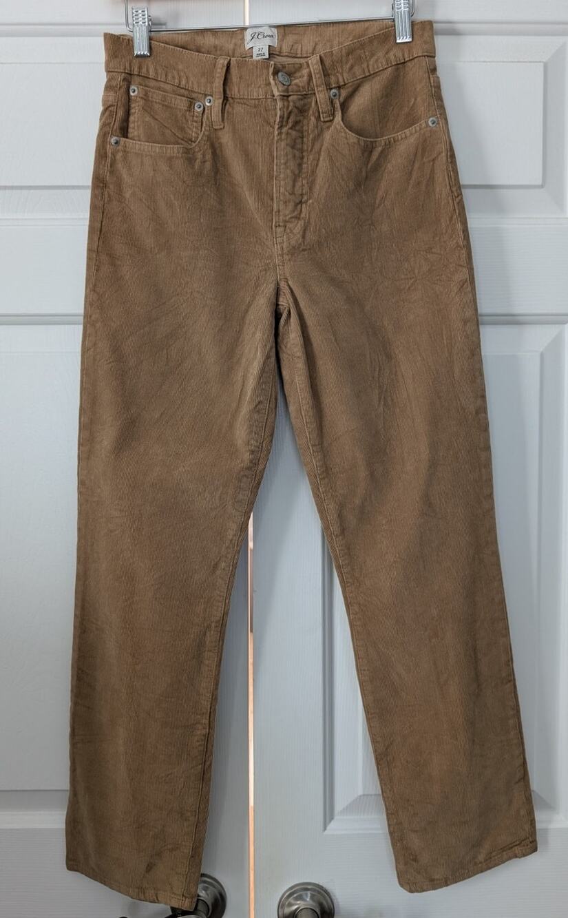 J. Crew Tan Corduroy Straight Leg Pants